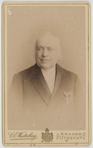 220129 Portret van Adam Ritske Ruitenschild, geb. Zutphen 11 April 1831, predikant te Oegstgeest en Utrecht ...